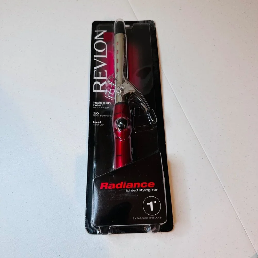 Revlon Radiance 1 inch Curling Iron Styling Iron Halogen Heat Technology Curls